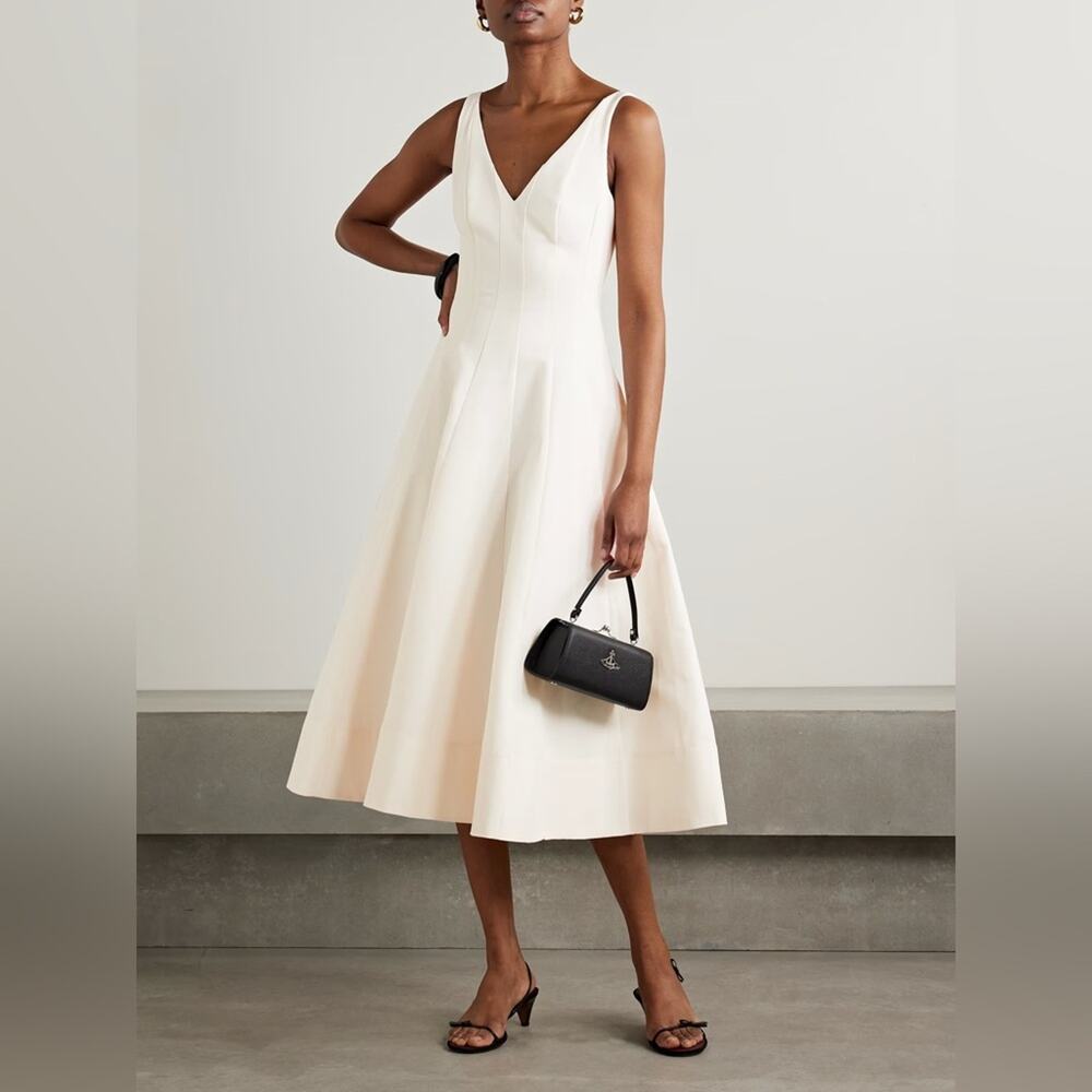 Staud Marieta Dress Ivory 4